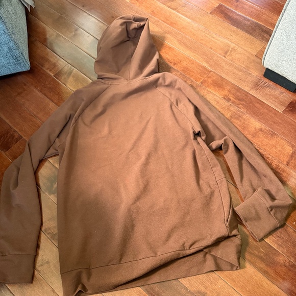 GAIAM Women’s Brown Long Sleeve Cowl Neck Hooded Sweatshirt, size Large - Picture 3 of 4